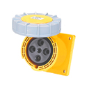 CEE Flanged Panel Sockets Straight(Straight Industrial Panel Sockets)(Flush Mounted Panel Sockets Straight) 63A 3P+E IP67 4H HTN4341-4
